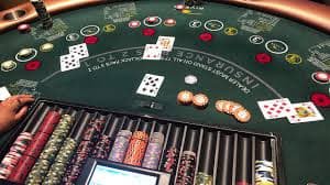 Tampilan tabel Dragon Tiger di aplikasi king 128 dengan detail betting dan live feed